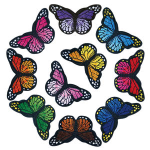 Autocollants en forme de papillon colorés, patchs de papillons mélangés <span class=keywords><strong>pour</strong></span> vestes matelassées, patchs en tissu <span class=keywords><strong>pour</strong></span> broderie DIY - Product Image 5