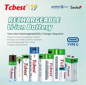 친환경 고출력 9V 1000mAh 충전식 리튬 이온 배터리 녹색 Type-C 직사각형 리튬 이온 배터리 - Product Image 5