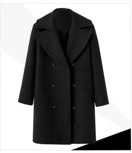 Conjunto de 2 Piezas para Mujer, Versión Coreana, Chaqueta de Lana con Solapa y Pantalones Cortos, Corte Ajustado, Color Sólido, Casual de Invierno, Venta Caliente 2026 - Product Image 6