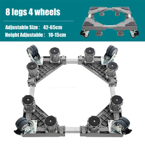 Heavy-Duty Plastic Wash Dryer Bracket for <b>Fridge</b> Movable Adjustable Refrigerator Machine Stand <b>Wheels</b> Stand for Washing Machine - Product Image 5