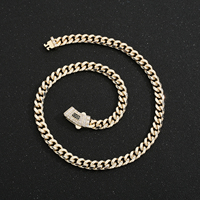 Nouveau 14k haute qualité laiton zircon Monaco chaîne cubaine bijoux mode hommes et femmes bijoux accessoires
