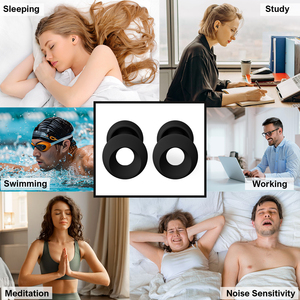 Tapones de silicona reutilizables para dormir con cancelación de ruido, insonorizados, para protección auditiva, 4 tamaños personalizados, ideales para festivales - Product Image 5