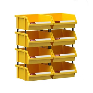 Industrial Injection Molded PE Plastic <strong>Square</strong> Detachable Stackable Storage <strong>Bin</strong> for Bolts Nuts &amp; Small Parts-Eco-Friendly Design - Product Image 3
