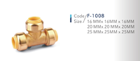 Raccord poussoir de plomberie en laiton sans plomb BH 1/2 "raccord rapide Pex Push Fit dans les raccords pour tuyau Pex