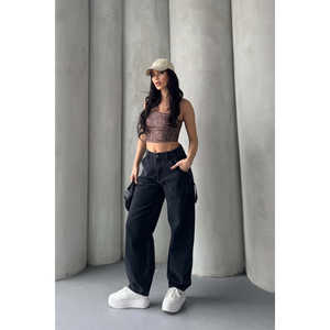 กางเกงโค้ทผู้หญิงทรงดินสอ สไตล์แบ็กกี้ ผ้ายีนส์ใส่สบายสำหรับใส่ในชีวิตประจำวัน - Product Image 5