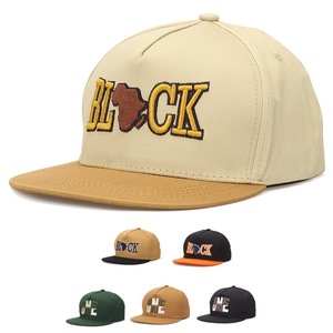 Gorra Snapback Negra con Bordado, Gorra de Béisbol de Lona, Estilo Hip Hop con Visera Plana para Hombre - Product Image 1