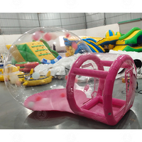 Promotion : Maison Bulle Gonflable Rose Pastel avec Tapis de Saut – Bulle de Jeu Douce et Colorée