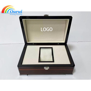 Caja de Reloj de Lujo Personalizada al por Mayor de Fábrica, con Acabado Brillante, Ranura Única, con Logotipo, Caja de Regalo Premium para Reloj con Forro de Cuero - Product Image 5