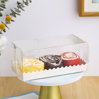 Nouveau design Rouleau d'emballage suisse Boîte à gâteau rouleau de serviettes portable transparente