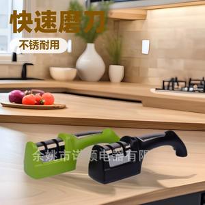 Afilador de Cuchillos Manual Norton Diamond, Multi-grano, Herramienta de Cocina para el Hogar, Mango de Acero Inoxidable Duradero - Product Image 4