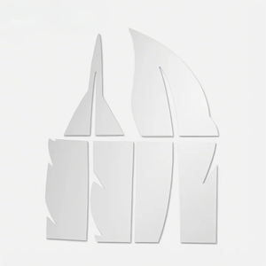TETE 3D Espelho Acrílico Adesivos De Parede Em Forma De Pena Set Personalizado Auto-Adesiv <span class=keywords><strong>Art</strong></span> Decalques Decorações Para Casa para Sala