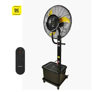 Tropic Breeze 42Liter bldc motor pedestal misting cool stand fan with water spray