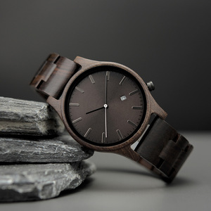 <span class=keywords><strong>Reloj</strong></span> de pulsera de madera para hombre, cronógrafo de cuarzo, marca privada, barato, en línea - Product Image 5