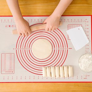 <span class=keywords><strong>Tapis</strong></span> de cuisson en <span class=keywords><strong>silicone</strong></span> antiadhésif, rectangulaire, rouge, antidérapant, très fin, réutilisable, pour pâtisserie. - Product Image 1