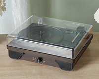 Venta caliente Vintage Reproductor de discos de vinilo BT y AUX Sistema estéreo Reproductor de discos Altavoz Estilo Retro