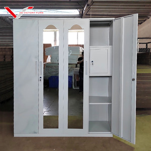 Armoire métallique 4 portes à bascule en acier pour <span class=keywords><strong>chambre</strong></span> à coucher, prix usine - Product Image 3