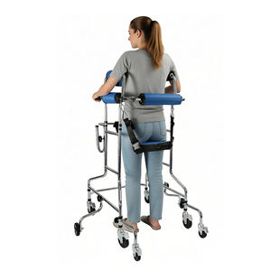 Aide à la <span class=keywords><strong>marche</strong></span> multifonctionnelle avec siège réglable, déambulateur debout pour adultes, pour la rééducation des patients handicapés - Product Image 6