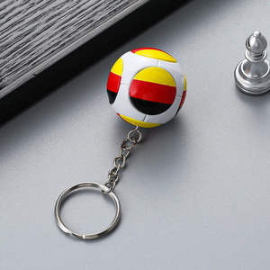 Hot bán tùy chỉnh mini bóng đá bóng keychain sáng tạo nhựa đội bóng đá quyến rũ Mặt dây chuyền với Argentina cờ in ấn - Product Image 3