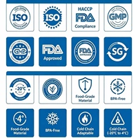 Étiquette alimentaire YSB de qualité congélateur, résistante à la condensation, avec estampage à chaud doré, conforme FDA, autocollante