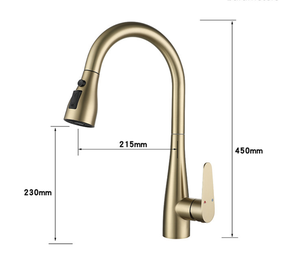 סיטונאי מטבח מודרני חוצה גבולות חדש סיטונאי נירוסטה ברז משיכה לטלסקופי שסתום קרמי - Product Image 5