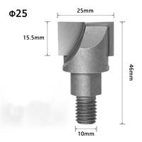 1 pièce de remplacement de fraise à bois en carbure 16/20/22/25 mm, kit d'outils de fraises à bois pour gabarit de serrure à mortaise CWB16, porte en bois