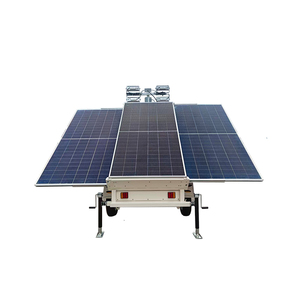 เครื่องกำเนิดไฟฟ้าดีเซลเคลื่อนที่แบบเงียบ 5 กิโลวัตต์ พร้อมเสาไฟ LED ไฮบริด พลังงานแสงอาทิตย์ 4x500 วัตต์ ระบบระบายความร้อนด้วยอากาศ สำหรับใช้งานกลางแจ้ง - Product Image 4
