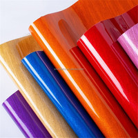 Cuir synthétique gaufré réfléchissant métallique, silicone PU, semi-PU, grain de chèvre, non conducteur, cuir microfibre pour écouteurs