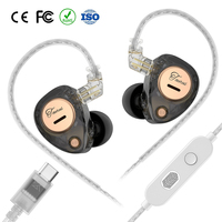 Écouteurs intra-auriculaires filaires KZ Taurus avec double microphone HD, prise en charge de la connexion Bluetooth, suppression du bruit, écouteurs de monitoring pour chanteurs