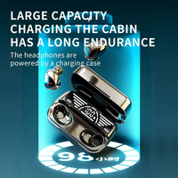 Headphone Nirkabel M66 PRO TWS BT Stereo Sound Earphone Tahan Air Headset Olahraga dengan Layar Digital Earbuds