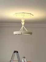 Lustre suspendu LED en résine et fer, style Wabi Sabi, pour salon, restaurant, plafond, maison moderne, bar, design de designer