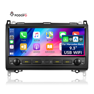 Radio para Auto Android Podofo de 9.3" para Mercedes-Benz Clase A/B W169 B200/W245, 4+64G, Carplay/Android Auto Inalámbrico, GPS/WiFi, USB, ODM - Product Image 1