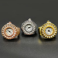 Montre Bague Digitale Minimaliste Fleur de Soleil Strass Diamants Mini Argentée pour Doigt – Idée Cadeau