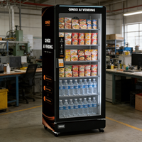 Distributeur automatique combiné Qingo de qualité supérieure, petit format, entièrement automatique, pour snacks et boissons, utilisation mondiale avec fonction SDK