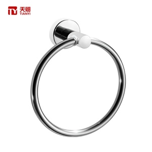Porte-serviette rond moderne en acier inoxydable 304, design peu encombrant pour appartement ou hôtel - Product Image 1