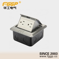 Prises de sol escamotables 110V-220V, 2 prises standard US, CE, avec mise à la terre automatique et réseau RJ45