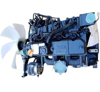 Moteur diesel turbocompressé 4JB1T à injection directe DI 4JB1T 68KW 4 cylindres, ensemble moteur complet pour engins de construction
