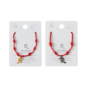 Tobillera Scorpio de siete estrellas con cordón rojo, hecha a mano, joyería del zodiaco para mujer, tobilleras de moda. - Product Image 1