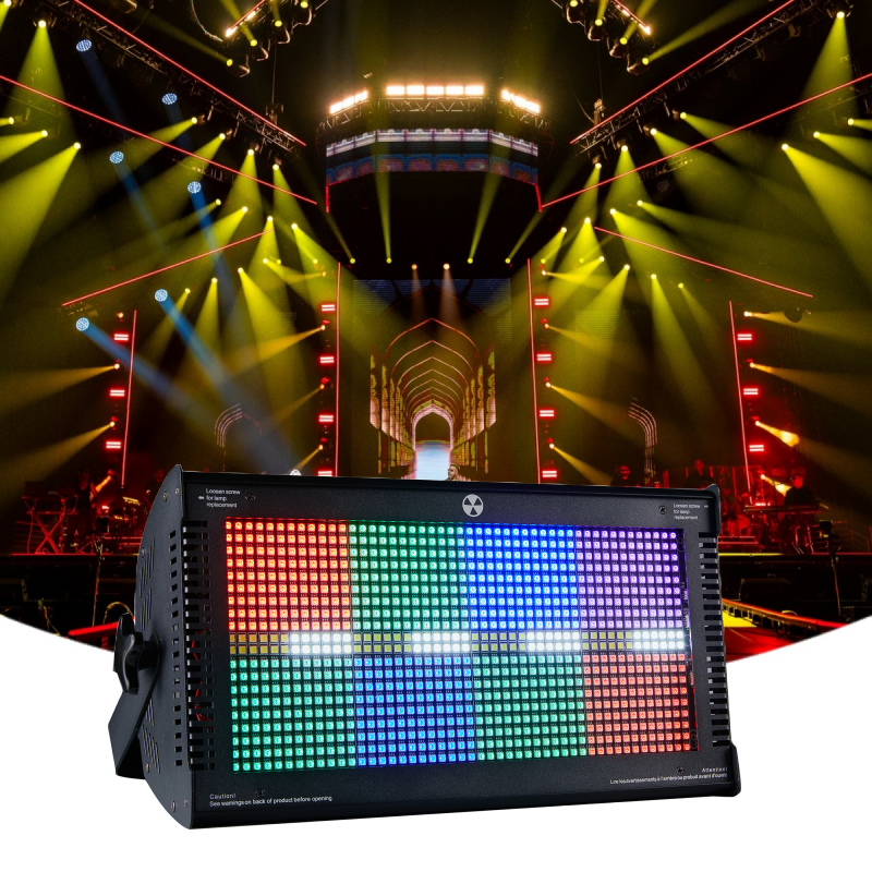 Дискотека DJ Party 1000 Вт RGB 3 в 1 Светодиодные стробоскопические огни Светодиодные лампы для промывки профессиональный DMX сценический матричный стробоскоп