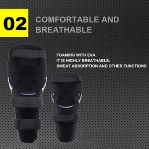 Set di 4 Pezzi di Protezioni VEMAR per Gomiti e Ginocchia da <span class=keywords><strong>Moto</strong></span> Motocross Ciclismo MTB, Armatura Nera, Rodillera - Product Image 5