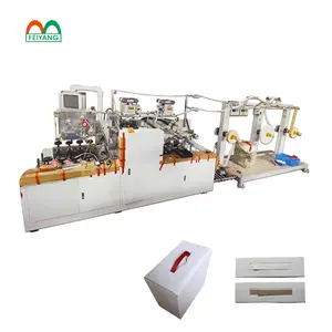 Golfkartonnen Doos Fabricageproces Papier Handvat Maken Machine Voor Kartonnen Doos
