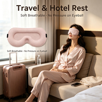 Masque de sommeil 3D profilé anti-lumière avec sangle élastique réglable pour les voyages, la maison et la sieste - Sans pression sur l'œil