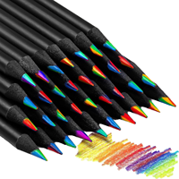 Crayons de couleur HB à peindre soi-même pour enfants, ensemble artistique arc-en-ciel 7 couleurs pour livres de coloriage et dessin - GuoLong