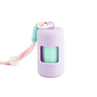 Distributeur de sacs à crottes pour animaux de compagnie Outil de ramassage des déchets de chien multi-usages avec porte-clés Accessoires de nettoyage des déchets de chat écologiques