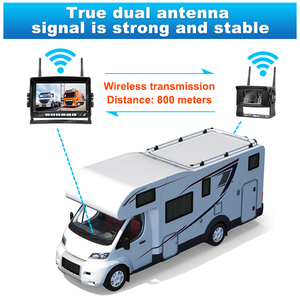 Wireless Reverse Backup <b>Camera</b> System AHD 720P 7 Inch Split Screen Monitor Recording for Truck Traile YB- Wireless-7-X38 - Product Image 2