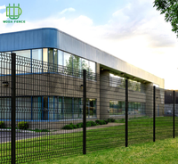 Euro House 3D Pliage Périmètre Clôture Jardin Extérieur Treillis Métallique Soudé Panneau de Cour en Acier Incurvé Protection à Faible Entretien