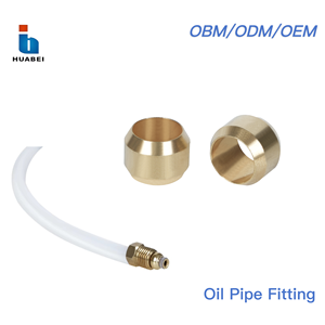 צווארון הידוק צינור פליז עם שרוול דחיסה 4/6/8/10 מ\"מ צינור חיצוני אביזרי נחושת - Product Image 1