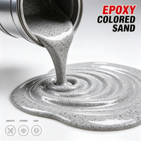 Luxuriöse Epoxid-Sand-Bodenbeschichtung Naturstein-Marmor-Effekt Dekorativer Kunstharz-Bodenbelag