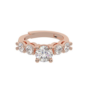 Bague de fiançailles pour femme en argent sterling 925 plaqué or rose, élégante et tendance, best-seller, délicate, élégante, pour mariage et fête - Product Image 4