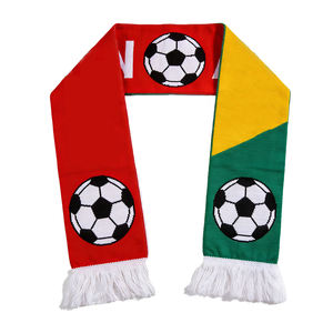 Écharpe de supporter de football personnalisée AI-MICH, fabrication directe d'usine au <span class=keywords><strong>Maroc</strong></span>, tricot jacquard, écharpes délicates pour les fans de football - Product Image 1
