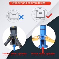 En Stock, Elevador Hidráulico de Dos Postes para Autos, Capacidad de Carga 4 Toneladas (10000 LBS), Cilindro Doble, para Techos Bajos